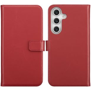 Selencia Echtleder Klapphülle Samsung Galaxy S25 FE - Rot
