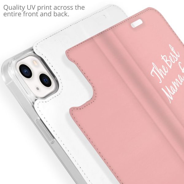 Gestalte deine eigene Compact Gel Klapphülle Apple iPhone 13 - Weiß
