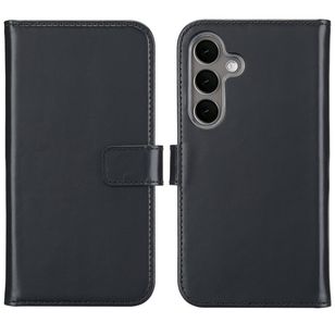 Selencia Echtleder Klapphülle Samsung Galaxy S25 - Schwarz