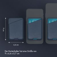 Accezz Lederkartenhalter - Geeignet für MagSafe und Qi2 - Nightfall Blue