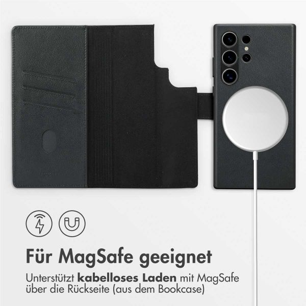 Accezz 2-in-1 Klapphülle aus Leder mit MagSafe Samsung Galaxy S24 Ultra - Onyx Black