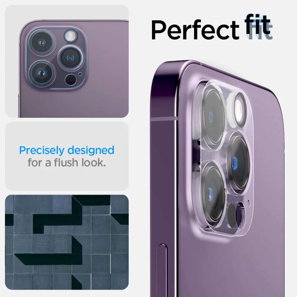 Spigen GLAStR Optik Camera Lens Protector - Kamerainsel-Schutz (2er-Pack) Apple iPhone 14 Pro (Max) - Transparent