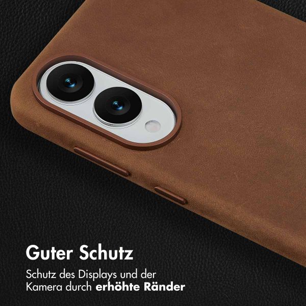 Accezz Vintage Leather Magsafe Backcover Samsung Galaxy S25 Edge - Tabacco Cognac