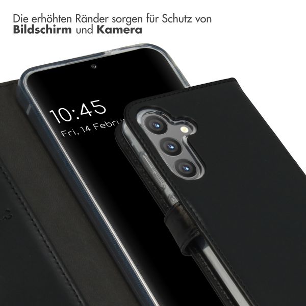 Selencia Echtleder Klapphülle Samsung Galaxy S24 - Schwarz