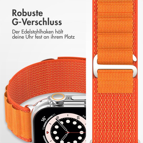 Accezz Nylon Alpine Armband für Apple Watch | 44/45/46/49 mm - Orange