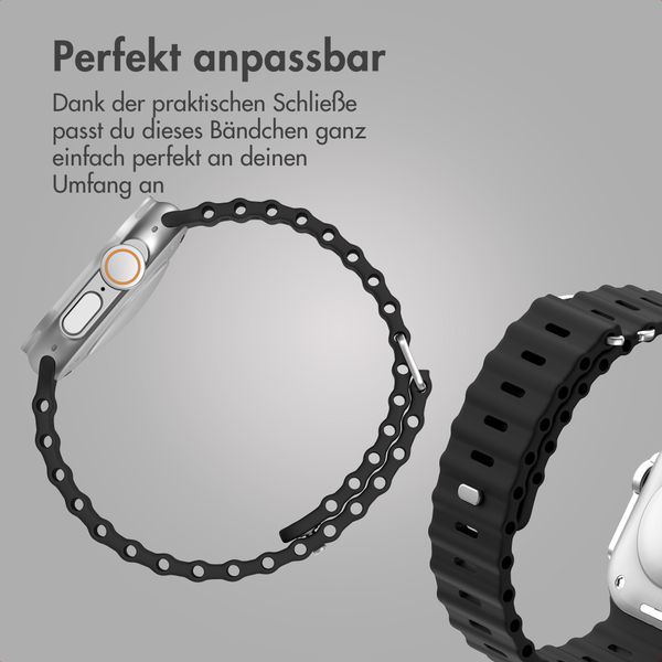 Accezz Ocean Armband für Apple Watch | 44/45/46/49 mm - Schwarz
