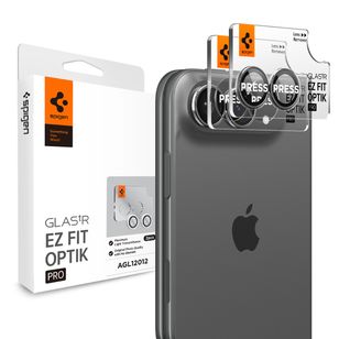 Spigen Optik Pro EZ Fit Lens Protector 2er-Pack Apple iPhone Duo - White