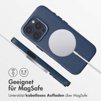 Accezz MagSafe Leather Backcover Apple iPhone 16 Pro - Nightfall Blue