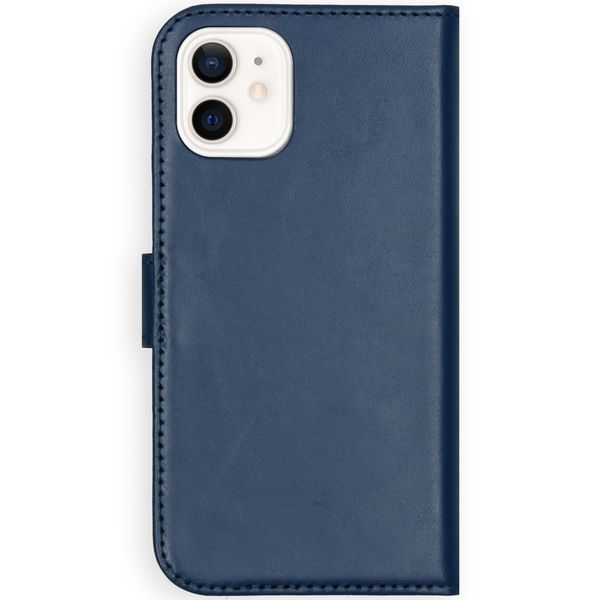 Selencia Echtleder Klapphülle Apple iPhone 12 Mini - Blau
