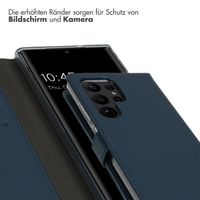 Selencia Echtleder Klapphülle Samsung Galaxy S23 Ultra - Blau