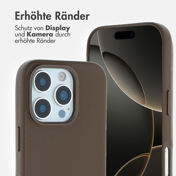 Accezz MagSafe Leather Backcover Apple iPhone 16 Pro - Kaffeebraun