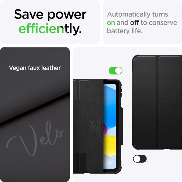 Spigen Rugged Armor Pro Klapphülle Apple iPad 11 (2025) 11 Zoll A16 / iPad 10 (2022) 10.9 Zoll - Schwarz