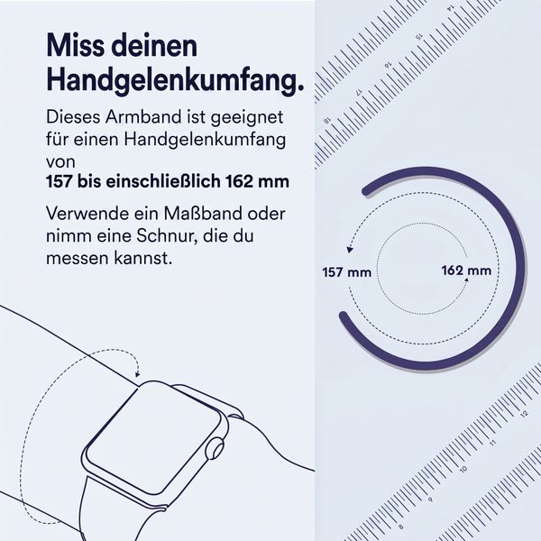 Apple Silikon Solo Loop für  Apple Watch | 44/45/46/49 mm - Größe 5 - Storm Blue