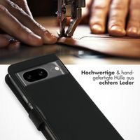 Selencia Echtleder Klapphülle Google Pixel 8 - Schwarz
