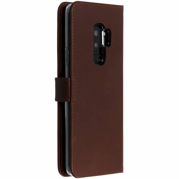 Selencia Echtleder Klapphülle Samsung Galaxy S9 Plus - Braun