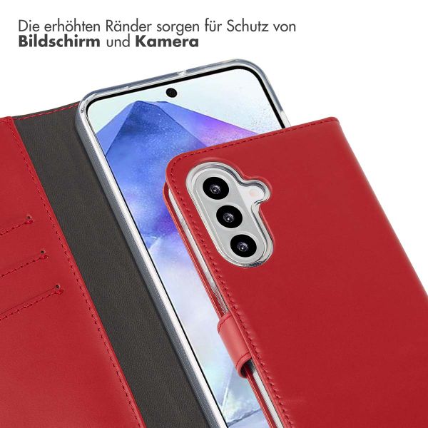 Selencia Echtleder Klapphülle Samsung Galaxy A26 - Rot