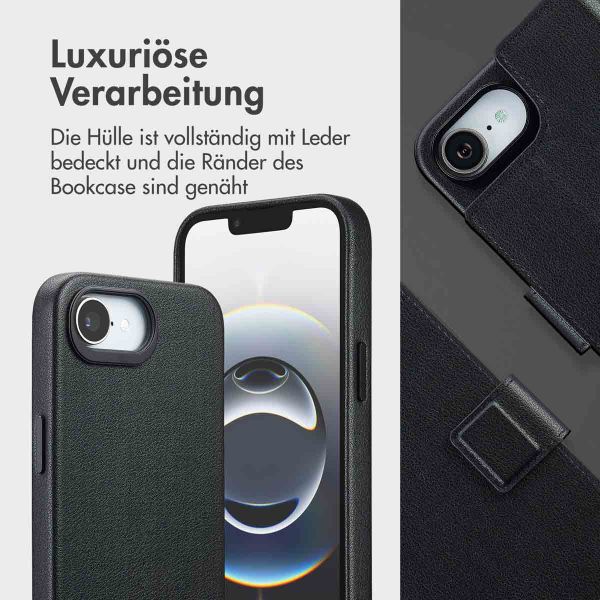 Accezz 2-in-1 Klapphülle aus Leder mit MagSafe Apple iPhone 17e / 16e - Onyx Black