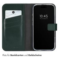 Selencia Echtleder Klapphülle Apple iPhone 16 Pro - Grün