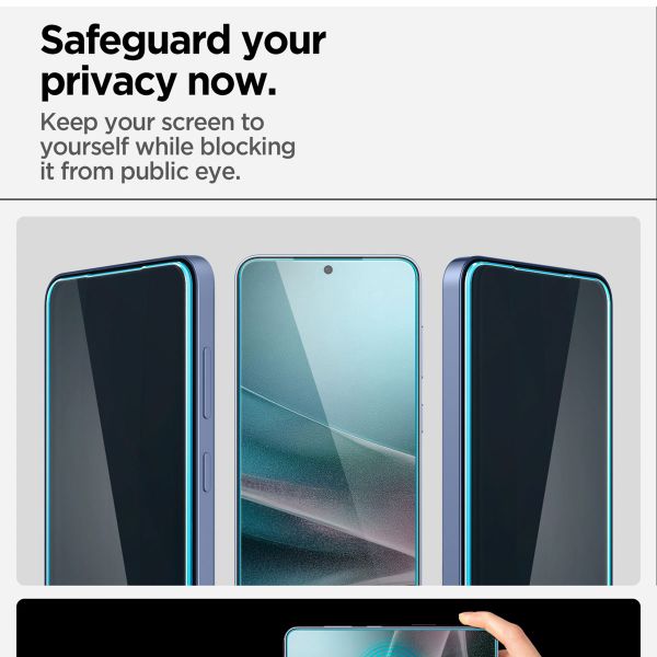 Spigen GLAStR Privacy EZ Fit Displayschutzfolie + Applicator - 2er-Pack Samsung Galaxy S25 / S24