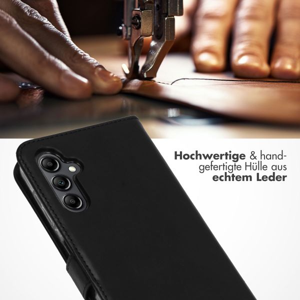 Selencia Echtleder Klapphülle Samsung Galaxy A14 (5G/4G) - Schwarz