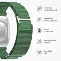 Accezz Nylon Alpine Armband für Apple Watch | 44/45/46/49 mm - Olive Green