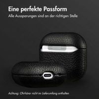Accezz Echtleder Case Apple AirPods 5 / 4 - Schwarz