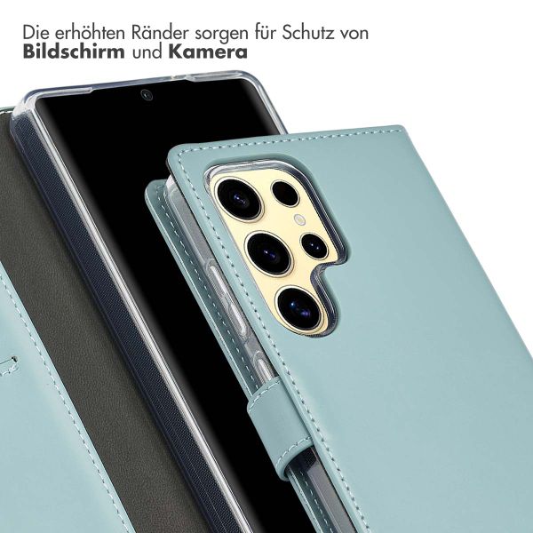 Selencia Echtleder Klapphülle Samsung Galaxy S25 Ultra - Air Blue