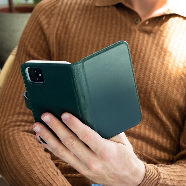Selencia Echtleder Klapphülle Apple iPhone X / Xs - Grün