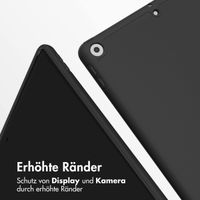 Accezz Smarte Klapphülle aus Silikon Apple iPad 9 (2021) 10.2 Zoll / iPad 8 (2020) 10.2 Zoll / iPad 7 (2019) 10.2 Zoll - Schwarz