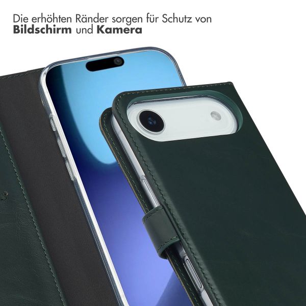 Selencia Echtleder Klapphülle Apple iPhone Air - Grün