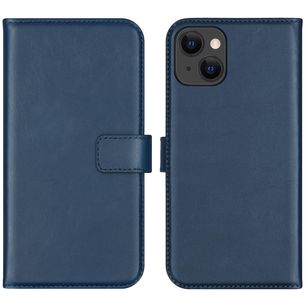 Selencia Echtleder Klapphülle Apple iPhone 13 - Blau