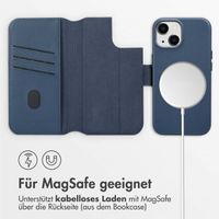Accezz 2-in-1 Klapphülle aus Leder mit MagSafe Apple iPhone 15 - Nightfall Blue