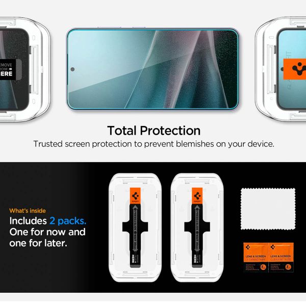 Spigen GLAStR Privacy EZ Fit Displayschutzfolie + Applicator - 2er-Pack Samsung Galaxy S25 / S24