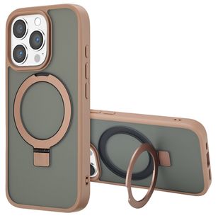Accezz Ring Stand Backcover mit MagSafe Apple iPhone 16 Pro Max - Braun