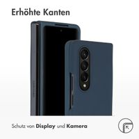 Accezz Liquid Silikoncase Samsung Galaxy Z Fold 4 - Dunkelblau