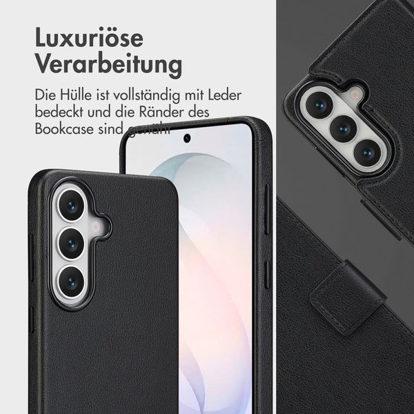Accezz 2-in-1 Klapphülle aus Leder mit MagSafe Samsung Galaxy S26 Plus - Onyx Black
