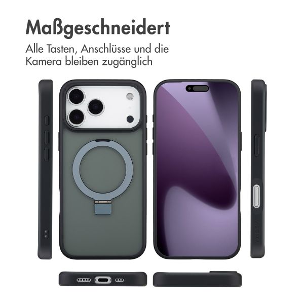 Accezz Ring Stand Backcover mit MagSafe Apple iPhone 17 Pro - Schwarz