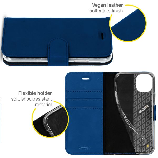 Accezz Wallet TPU Klapphülle Apple iPhone 13 Pro - Dunkelblau
