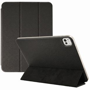 Accezz Leder Trifold Klaphülle Apple iPad Pro 13 (2025) M5 / (2024) M4 - Schwarz