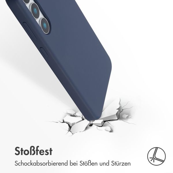 Accezz Liquid Silikoncase Samsung Galaxy S25 Plus - Dunkelblau