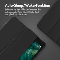 Accezz Smarte Klapphülle aus Silikon Apple iPad 9 (2021) 10.2 Zoll / iPad 8 (2020) 10.2 Zoll / iPad 7 (2019) 10.2 Zoll - Schwarz