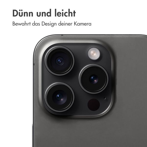 imoshion Kameraschutz Glas 2er-Pack Apple iPhone 15 Pro / 15 Pro Max - Black Titanium