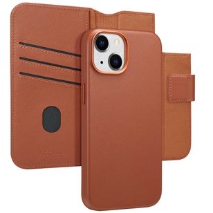 Accezz 2-in-1 Klapphülle aus Leder mit MagSafe Apple iPhone 14 - Sienna Brown