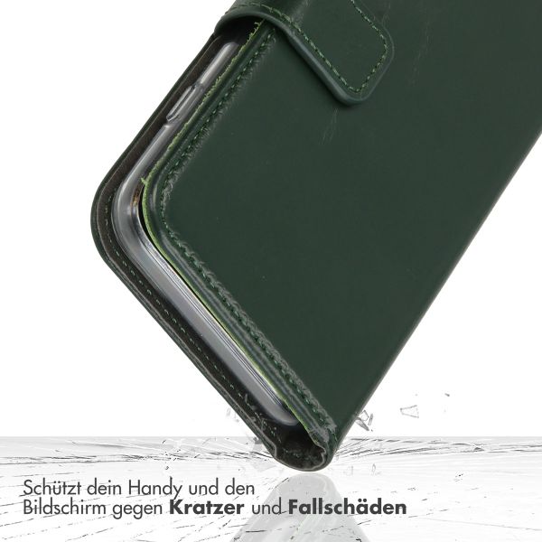Selencia Echtleder Klapphülle Samsung Galaxy A57 (5G) - Grün