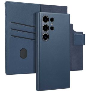 Accezz 2-in-1 Klapphülle aus Leder mit MagSafe Samsung Galaxy S24 Ultra - Nightfall Blue