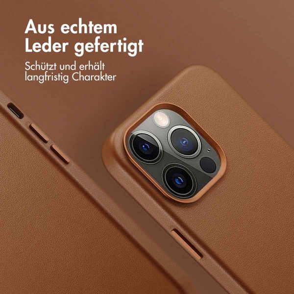 Accezz MagSafe Leather Backcover Apple iPhone 13 Pro - Sienna Brown
