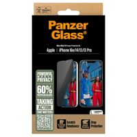 PanzerGlass Ultra Wide Fit Antibakterieller Screen Protector mit Sichtschutz inkl. Applikator Apple iPhone 17e / 16e / 14 / 13 / 13 Pro