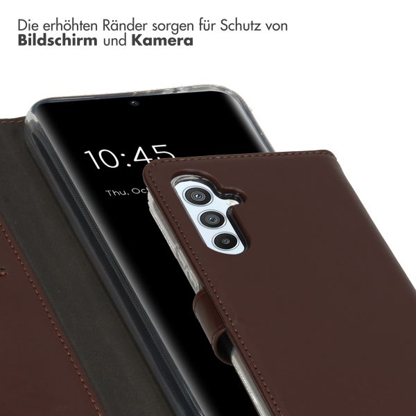 Selencia Echtleder Klapphülle Samsung Galaxy A54 (5G) - Braun