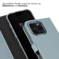 Selencia Echtleder Klapphülle Apple iPhone 16 Pro - Air Blue