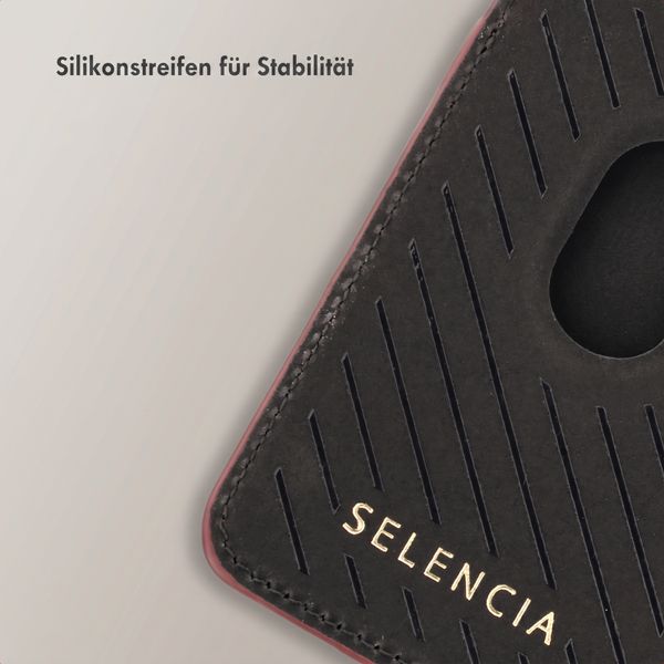 Selencia Croco Kartenhalter mit MagSafe - Burgundy
